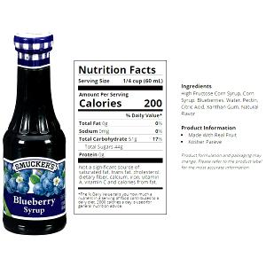 1/4 cup (60 ml) Blueberry Fruit Syrup