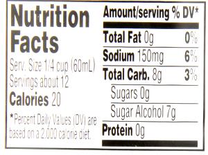 1/4 cup (60 ml) Sugar Free Original Syrup