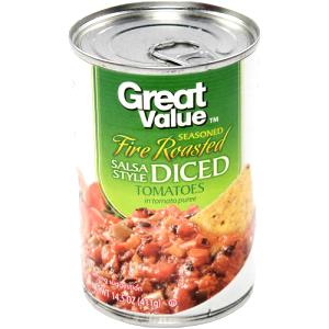 1/4 cup (61 g) Diced Salsa Style Tomatoes Fire Roasted
