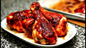 1/4 Cup BBQ Chicken İn Original BBQ Sauce