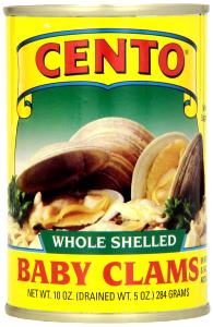 1/4 Cup Clams, Whole, Canned