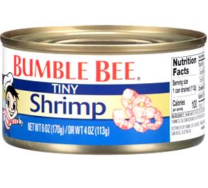 1/4 cup drained (56 g) Tiny Shrimp