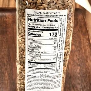 1/4 cup dry (45 g) Farro