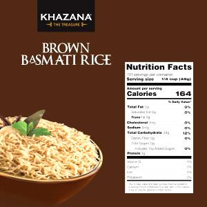1/4 cup dry (45 g) Organic Brown Basmati Rice