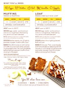 1/4 cup dry mix Apple Cinnamon Muffin Mix