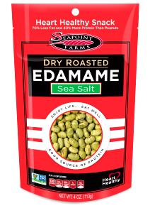 1/4 Cup Dry Roasted Edamame, Crunchy Coated Premium Black Edamame Sea Salt
