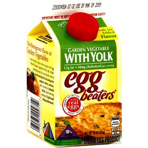 1/4 cup Egg Beaters - Garden Vegetable with Yolk