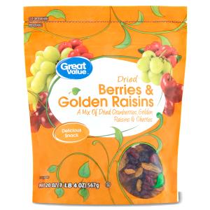 1/4 Cup Golden Raisins & Cherries, Dried