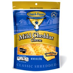 1/4 Cup Mild Cheddar Cheese, Fancy, Shredded