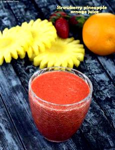 1/4 Cup Pineapple Orange Strawberry Juice