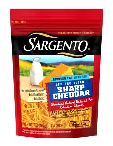 1/4 cup Reduced Fat Mild Cheddar