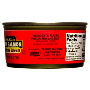 1/4 Cup Salmon, Pink, Canned