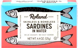 1/4 Cup Sardines İn Water, Skinless, Boneless, Low Sodium
