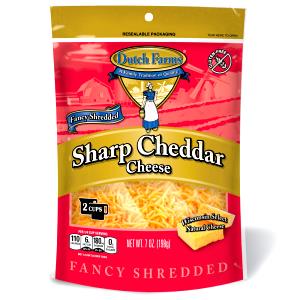1/4 Cup Sharp Cheddar Cheese, Fancy, Shredded