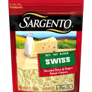 1/4 Cup Swiss Cheese, Shredded