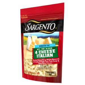 1/4 Cup Italian Blend Cheese, Shredded, Reduced Fat