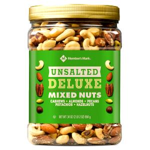 1/4 cup Unsalted Deluxe Mixed Nuts