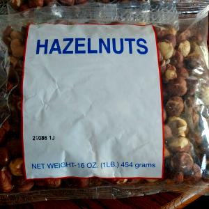 1/4 cup without shells (34 g) Hazelnuts