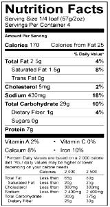 1/4 loaf (57 g) Country White Sourdough Round
