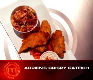 1/4 meal (522 g) Crispy Catfish & Sweet Potato Fries with Spinach & Tartar Sauce