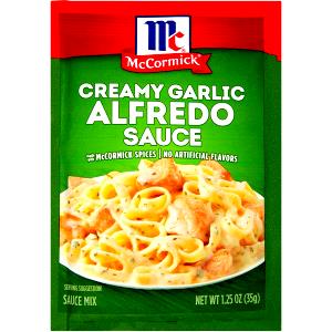 1/4 package (1/2 cup prepared) (125 ml) Garlic Alfredo Spaghetti