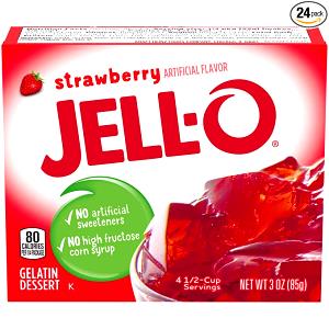 1/4 package (21 g) Strawberry Jello