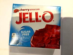 1/4 package (2.5 g) Sugar Free Cherry Gelatin Dessert
