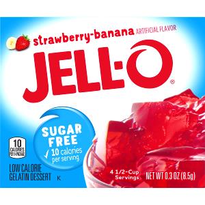 1/4 package (2.5 g) Sugar Free Strawberry Banana Gelatin Dessert