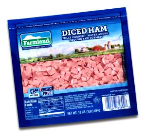 1/4 package (60 g) Diced Ham
