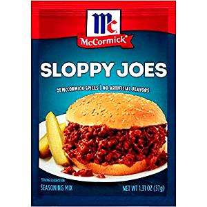1/4 package (9.3 g) Sloppy Joe Mix
