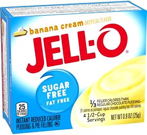 1/4 Package Banana Cream Pudding Mix, Instant, Sugar Free