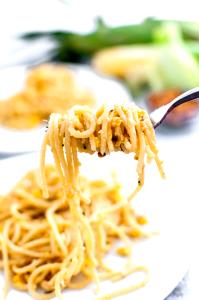 1/4 Package Spaghetti Style Pasta, Corn, Dry