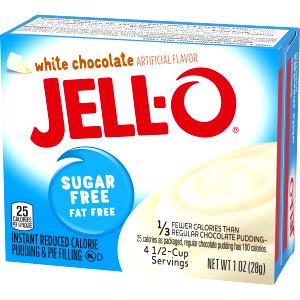 1/4 Package White Chocolate Pudding Mix, Instant, Sugar Free, Fat Free