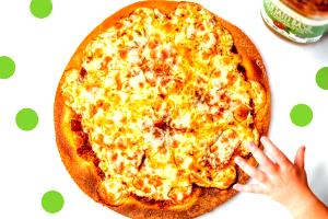 1/4 pizza (125 g) Thin Crust Mozzarella Cheese Fries Pizza