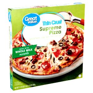 1/4 pizza (125 g) Thin Crust Supreme Pizza
