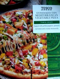 1/4 pizza (133 g) Mediterranean Vegetable Thin Crust Pizza