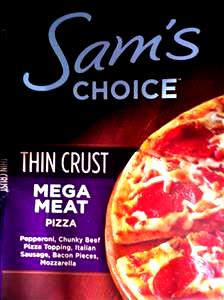 1/4 pizza (137 g) Thin Crust Mega Meat Pizza