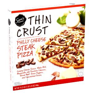 1/4 pizza (137 g) Thin Crust Philly Cheese Steak Pizza