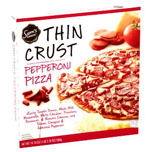 1/4 pizza (140 g) Thin Crust Pepperoni Pizza