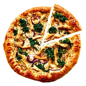 1/4 pizza (86 g) OrganiCusine Thin Crust Organic Chicken and Spinach Pizza