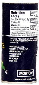 1/4 tsp (1.2 g) Salt Substitute