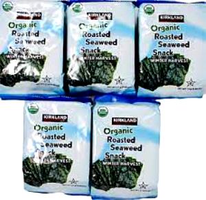 1/5 pack (3.4 g) Organic Roasted Seaweed Snack