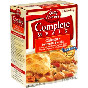 1/5 Package Complete Meals, Chicken & Buttermilk Biscuits