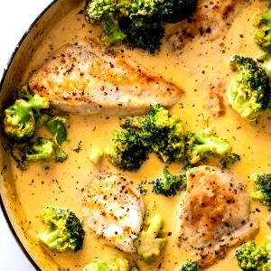 1/5 tray Broccoli, Cheese, Chicken & Rice