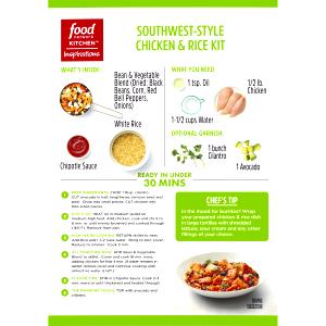 1/6 Box Southwestern Style Chicken W/Rice Meal Kit