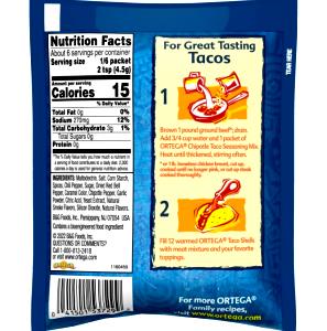 1/6 Envelope Ortega Chipotle Seasoning