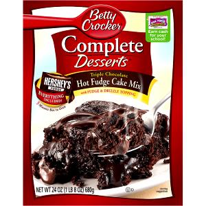 1/6 package (113 g) Triple Chocolate Hot Fudge Cake Complete Desserts