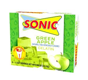1/6 package (19 g) Green Apple Gelatin