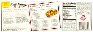1/6 sheet (41 g) Puff Pastry Sheets