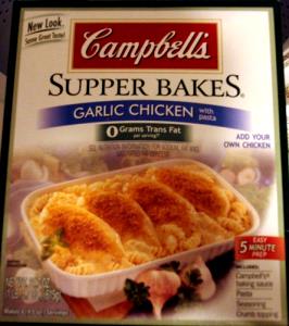 1/7 box Supper Bakes - Garlic Chicken with Pasta